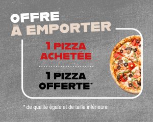 Offre 1 pizza achetée 1 gratuite Mamas Pizza Béthune